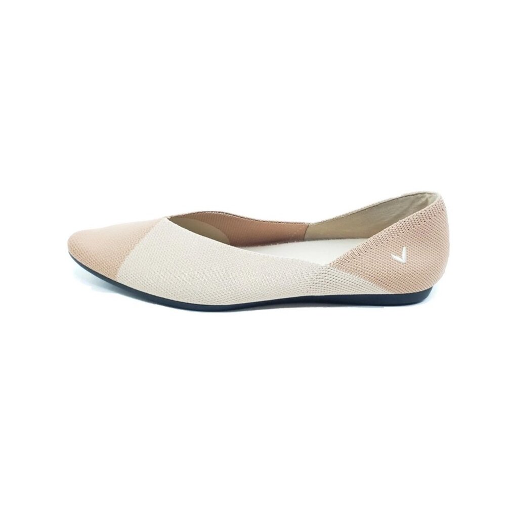 VIVAIA Valencia Pointed Toe Knit Flats Womens Beige Shoes Size 37 US 6.5 - Picture 1 of 10